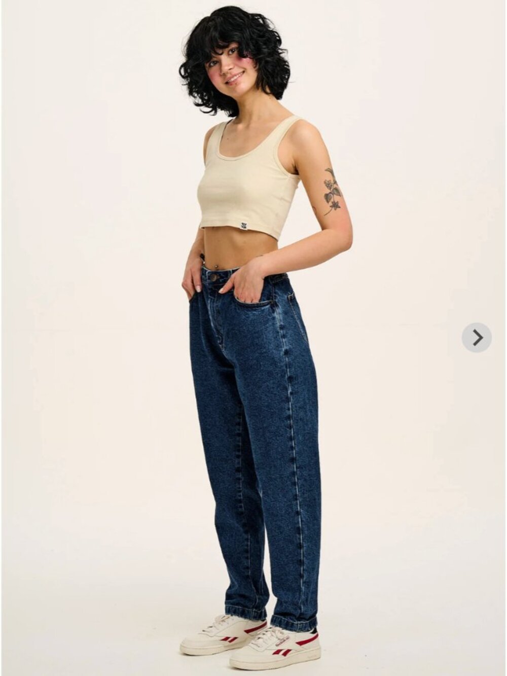 NWOT Lucy & Yak Dana - Organic Cotton Mom Denim Jeans in Mid Wash Blue